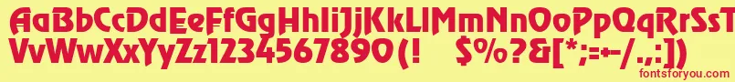 SanasoftAgra.Kz Font – Red Fonts on Yellow Background