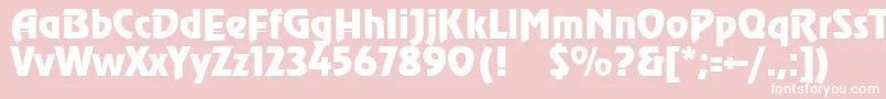 SanasoftAgra.Kz Font – White Fonts on Pink Background