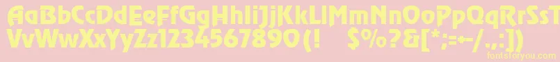 SanasoftAgra.Kz Font – Yellow Fonts on Pink Background