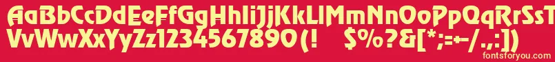 SanasoftAgra.Kz Font – Yellow Fonts on Red Background