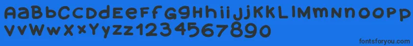 Amanoblaxtendida Font – Black Fonts on Blue Background