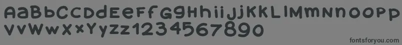 Amanoblaxtendida Font – Black Fonts on Gray Background