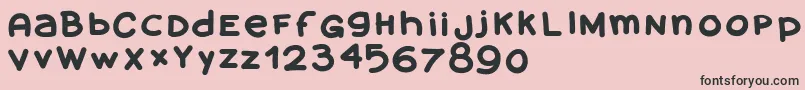 Amanoblaxtendida Font – Black Fonts on Pink Background