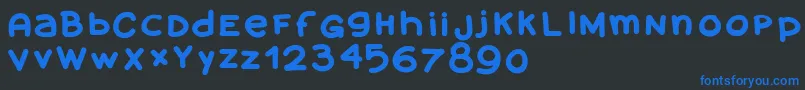 Amanoblaxtendida Font – Blue Fonts on Black Background