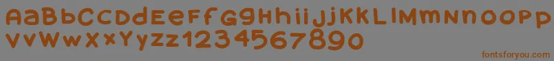 Amanoblaxtendida Font – Brown Fonts on Gray Background