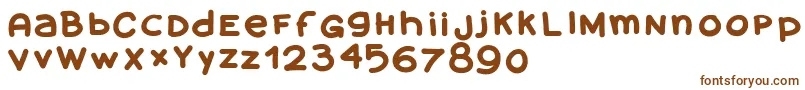 Amanoblaxtendida Font – Brown Fonts on White Background