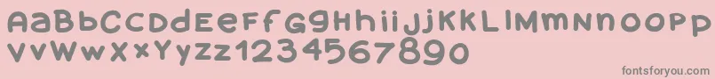 Amanoblaxtendida Font – Gray Fonts on Pink Background