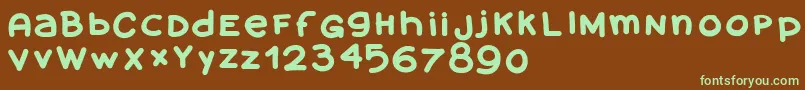 Amanoblaxtendida Font – Green Fonts on Brown Background