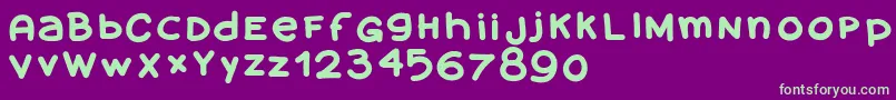 Amanoblaxtendida Font – Green Fonts on Purple Background