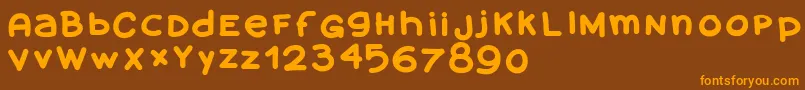 Amanoblaxtendida Font – Orange Fonts on Brown Background