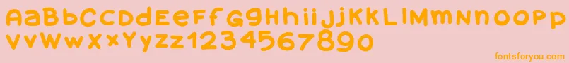 Amanoblaxtendida Font – Orange Fonts on Pink Background