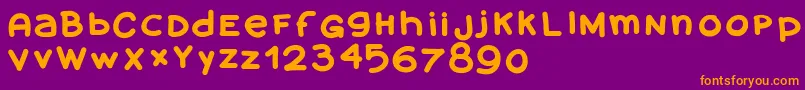 Amanoblaxtendida Font – Orange Fonts on Purple Background