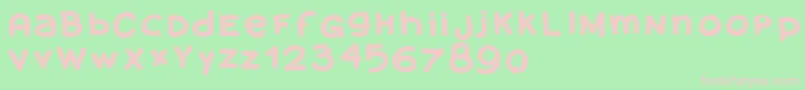 Amanoblaxtendida Font – Pink Fonts on Green Background