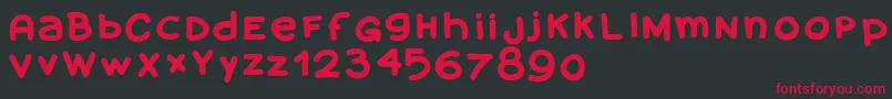 Amanoblaxtendida Font – Red Fonts on Black Background
