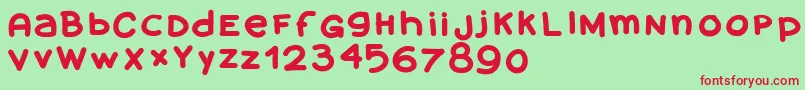 Amanoblaxtendida Font – Red Fonts on Green Background