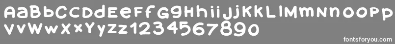 Amanoblaxtendida Font – White Fonts on Gray Background