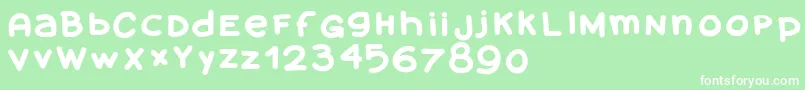 フォントAmanoblaxtendida – 緑の背景に白い文字