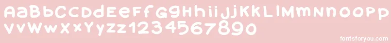 Amanoblaxtendida Font – White Fonts on Pink Background