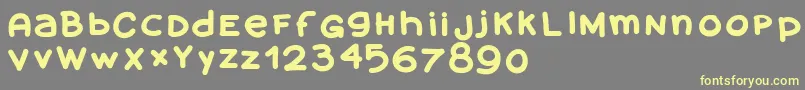 Amanoblaxtendida Font – Yellow Fonts on Gray Background