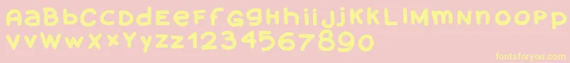 Amanoblaxtendida Font – Yellow Fonts on Pink Background