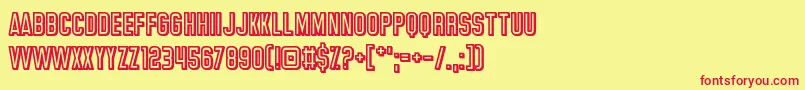 GreatAttraction Font – Red Fonts on Yellow Background