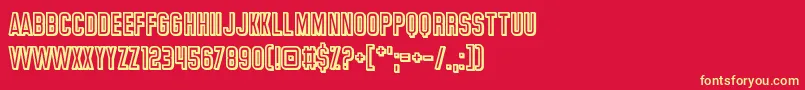 GreatAttraction Font – Yellow Fonts on Red Background