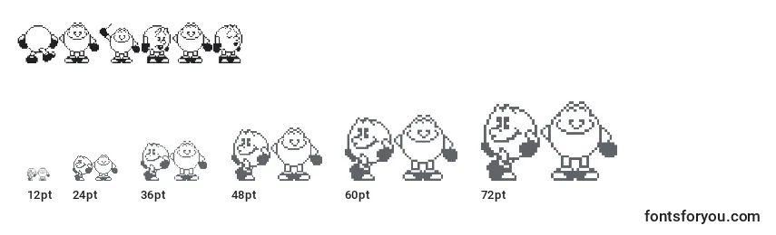 Размеры шрифта Pacman