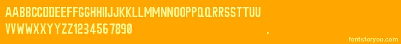 SiliwangiEngineering Font – Yellow Fonts on Orange Background