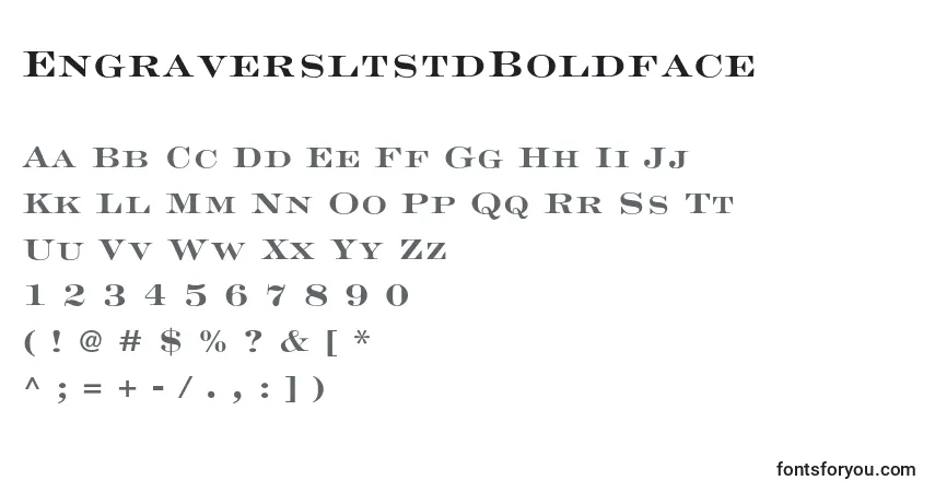 Schriftart EngraversltstdBoldface – Alphabet, Zahlen, spezielle Symbole