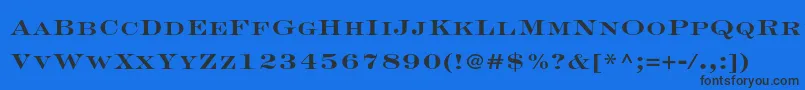 EngraversltstdBoldface Font – Black Fonts on Blue Background