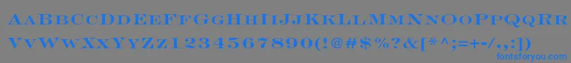 EngraversltstdBoldface-fontti – siniset fontit harmaalla taustalla