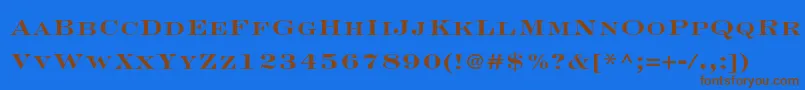 Police EngraversltstdBoldface – polices brunes sur fond bleu