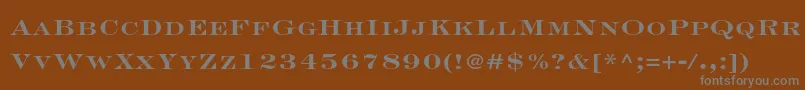 Weitere Informationen zur EngraversltstdBoldface-Schriftart EngraversltstdBoldface-Schriftart – Graue Schriften auf braunem Hintergrund