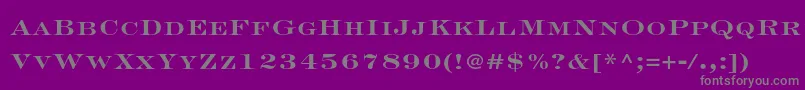 EngraversltstdBoldface-Schriftart – Graue Schriften auf violettem Hintergrund