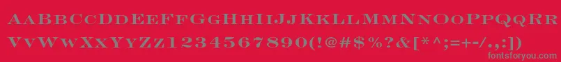 EngraversltstdBoldface Font – Gray Fonts on Red Background