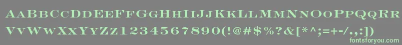 EngraversltstdBoldface-Schriftart – Grüne Schriften auf grauem Hintergrund