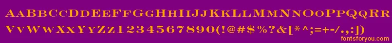 EngraversltstdBoldface Font – Orange Fonts on Purple Background
