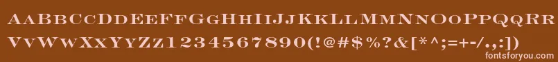 Шрифт EngraversltstdBoldface – розовые шрифты на коричневом фоне