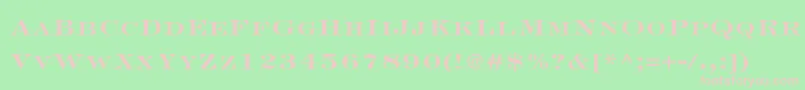 EngraversltstdBoldface Font – Pink Fonts on Green Background