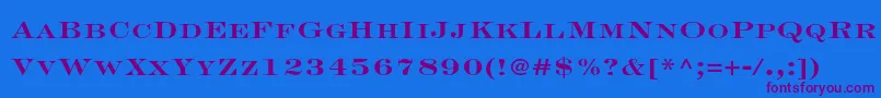 EngraversltstdBoldface Font – Purple Fonts on Blue Background