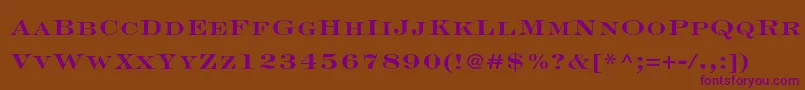 EngraversltstdBoldface-Schriftart – Violette Schriften auf braunem Hintergrund