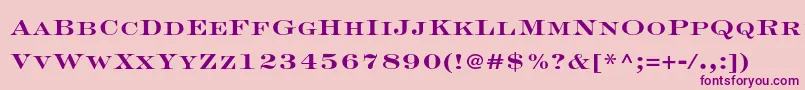 Saiba mais sobre a fonte EngraversltstdBoldface Fonte EngraversltstdBoldface – fontes roxas em um fundo rosa