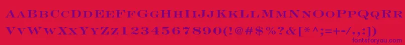 Police EngraversltstdBoldface – polices violettes sur fond rouge