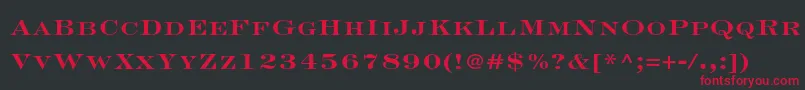 EngraversltstdBoldface Font – Red Fonts on Black Background