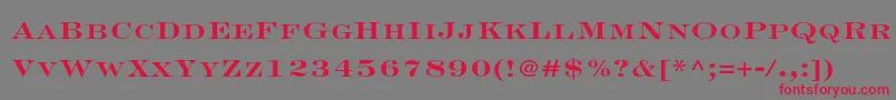 EngraversltstdBoldface Font – Red Fonts on Gray Background