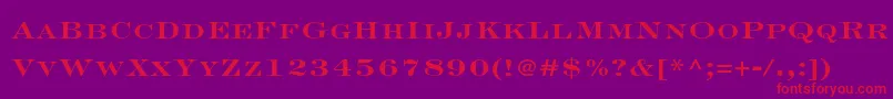 Saiba mais sobre a fonte EngraversltstdBoldface Fonte EngraversltstdBoldface – fontes vermelhas em um fundo violeta