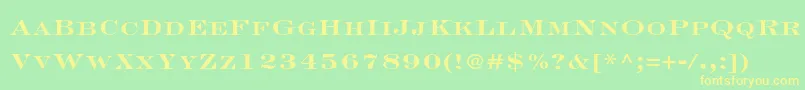 EngraversltstdBoldface Font – Yellow Fonts on Green Background