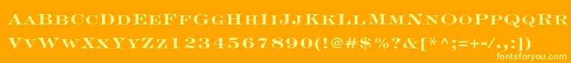 Шрифт EngraversltstdBoldface – жёлтые шрифты на оранжевом фоне