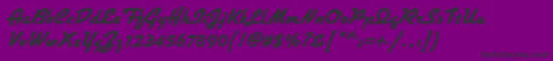 Gilliesgotdextbol Font – Black Fonts on Purple Background