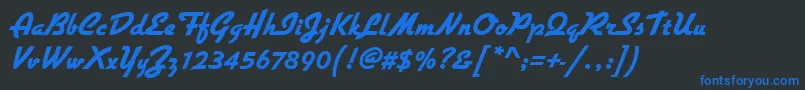 Gilliesgotdextbol Font – Blue Fonts on Black Background